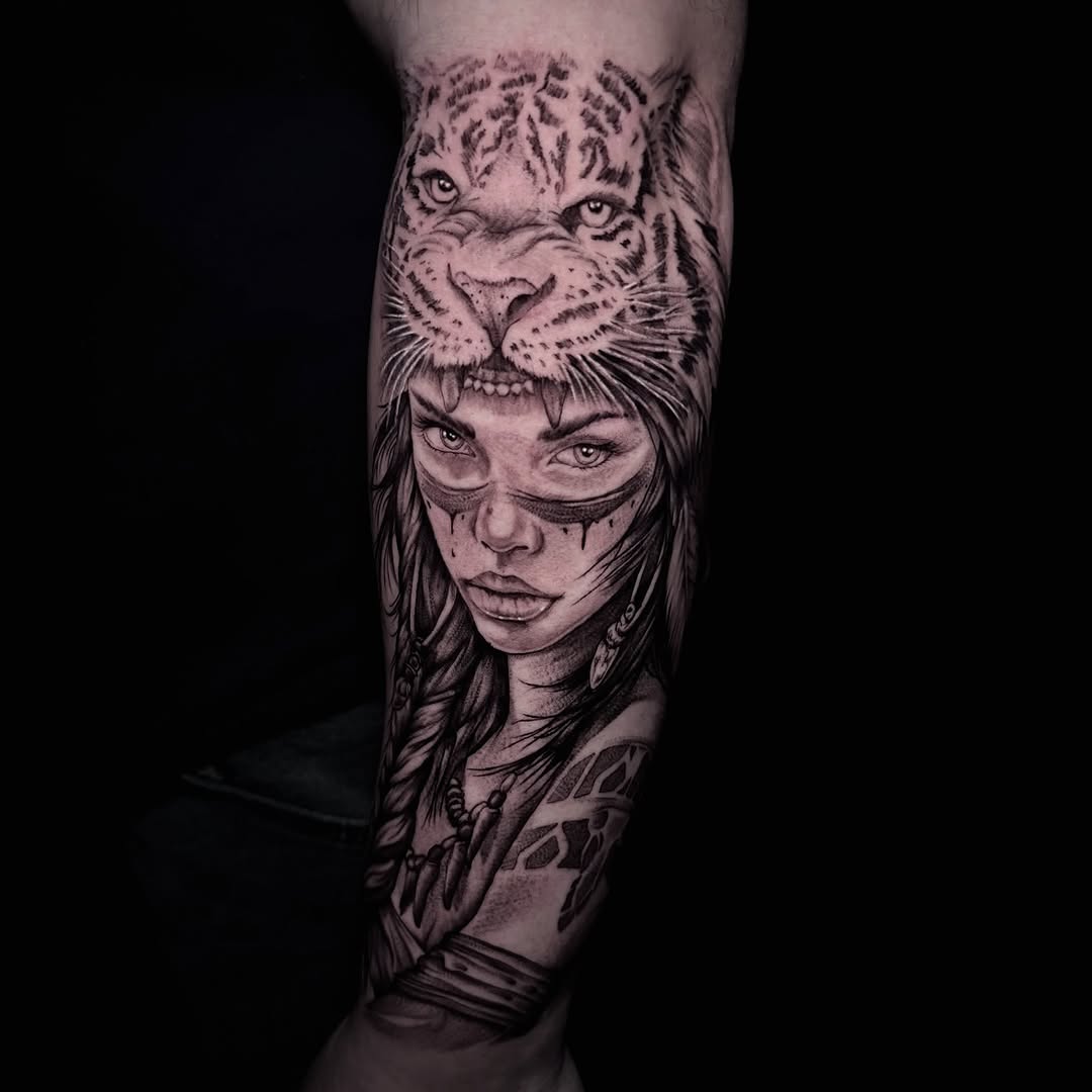 Tattoo by @corycabletattoos โ realism, black_and_grey