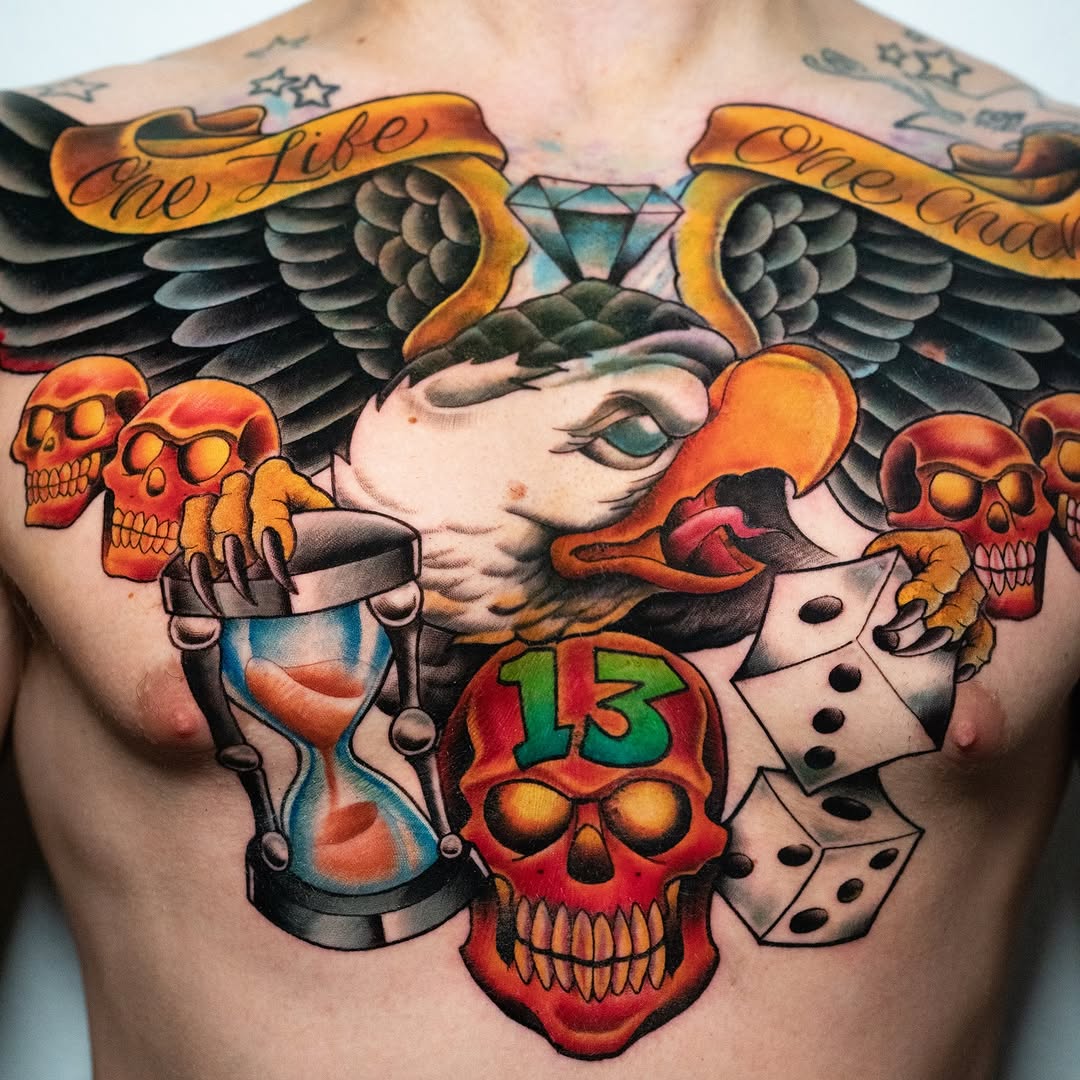 Tattoo by @tattoosbyclaude — american_traditional, illustrative