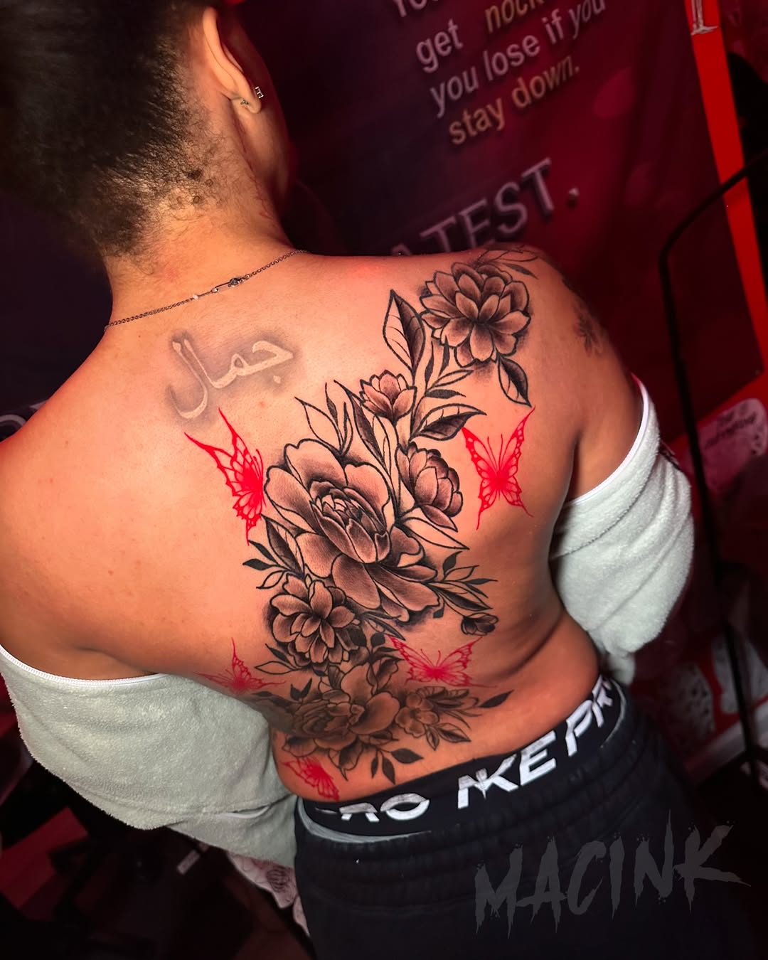 Tattoo by @macink__ — black_and_grey, fine_line