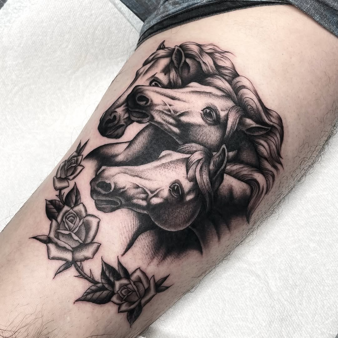 Tattoo by @dakotatattoo — realism, black_and_grey