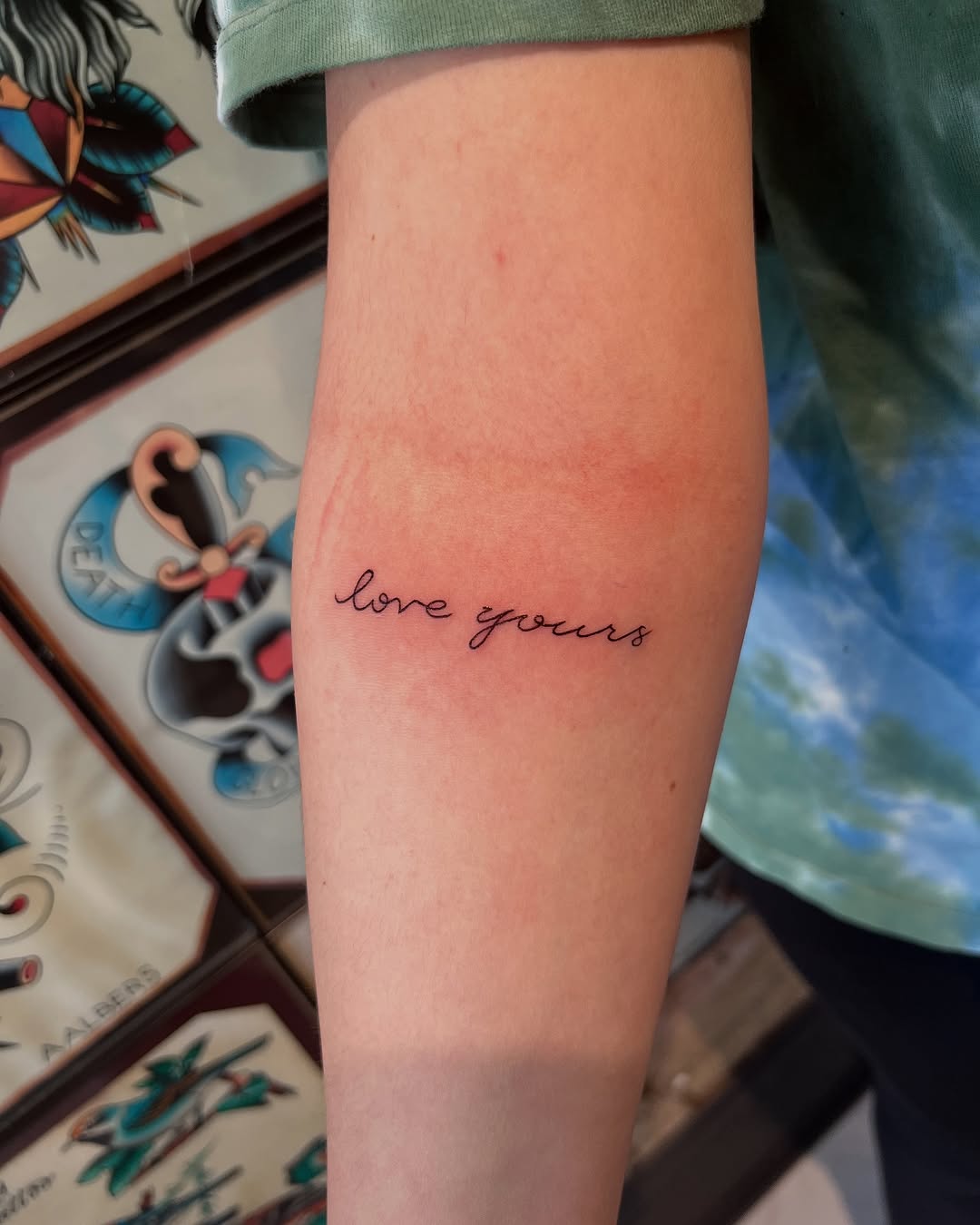Tattoo by @baungbentattoo_ โ fine_line, lettering_script