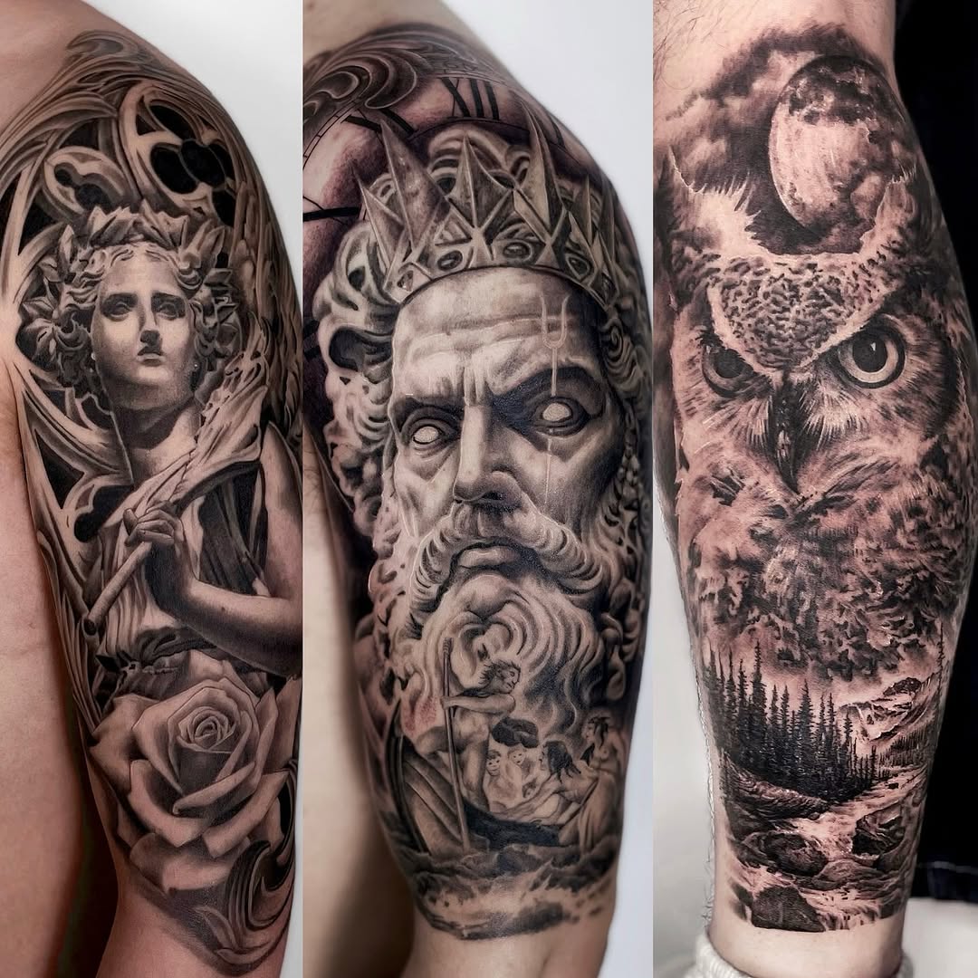 Tattoo by @tommyyu852 — realism, black_and_grey