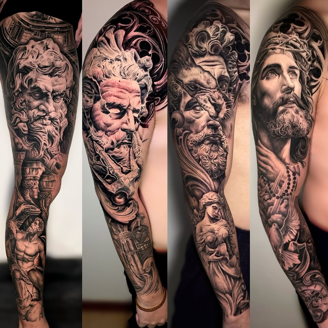 Tattoo by @tommyyu852 — realism, black_and_grey