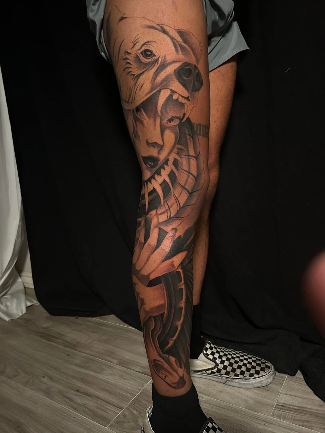 Tattoo by @seanc_tattoos — realism, black_and_grey