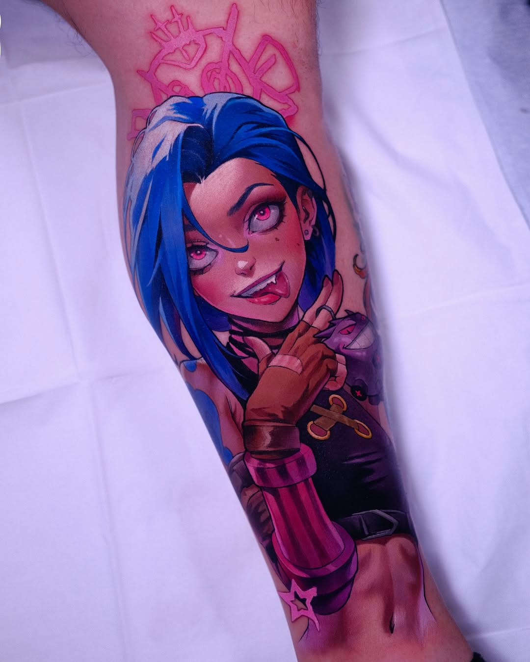 Tattoo by @green.vesper — anime, new_school