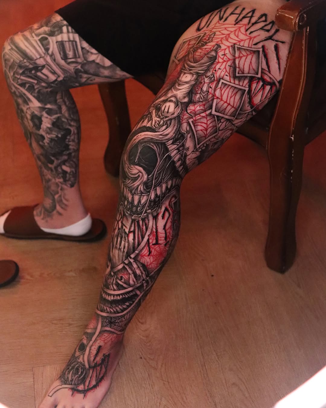 Tattoo by @tattooist_twoface — trash_polka, black_and_grey