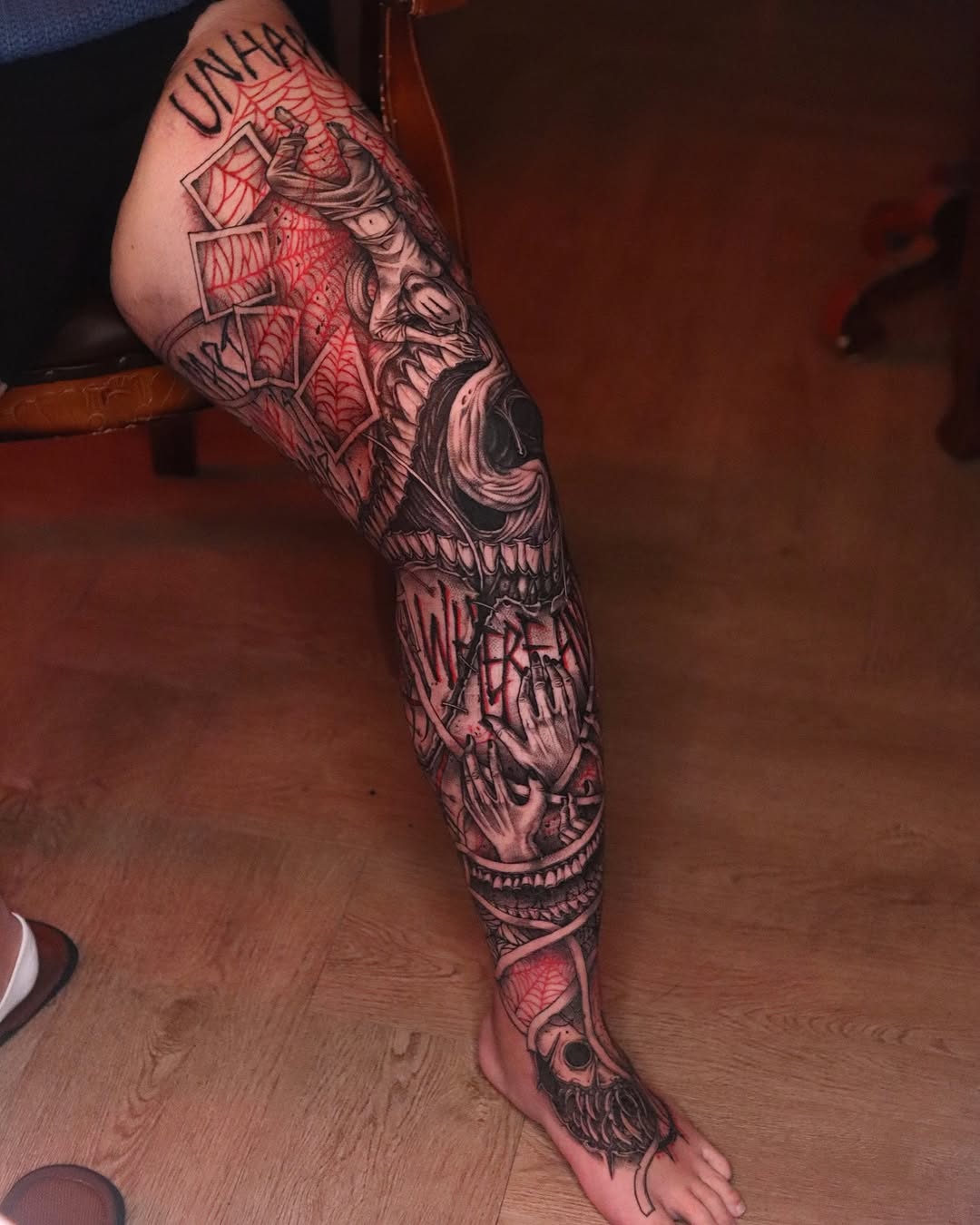 Tattoo by @tattooist_twoface — trash_polka, black_and_grey