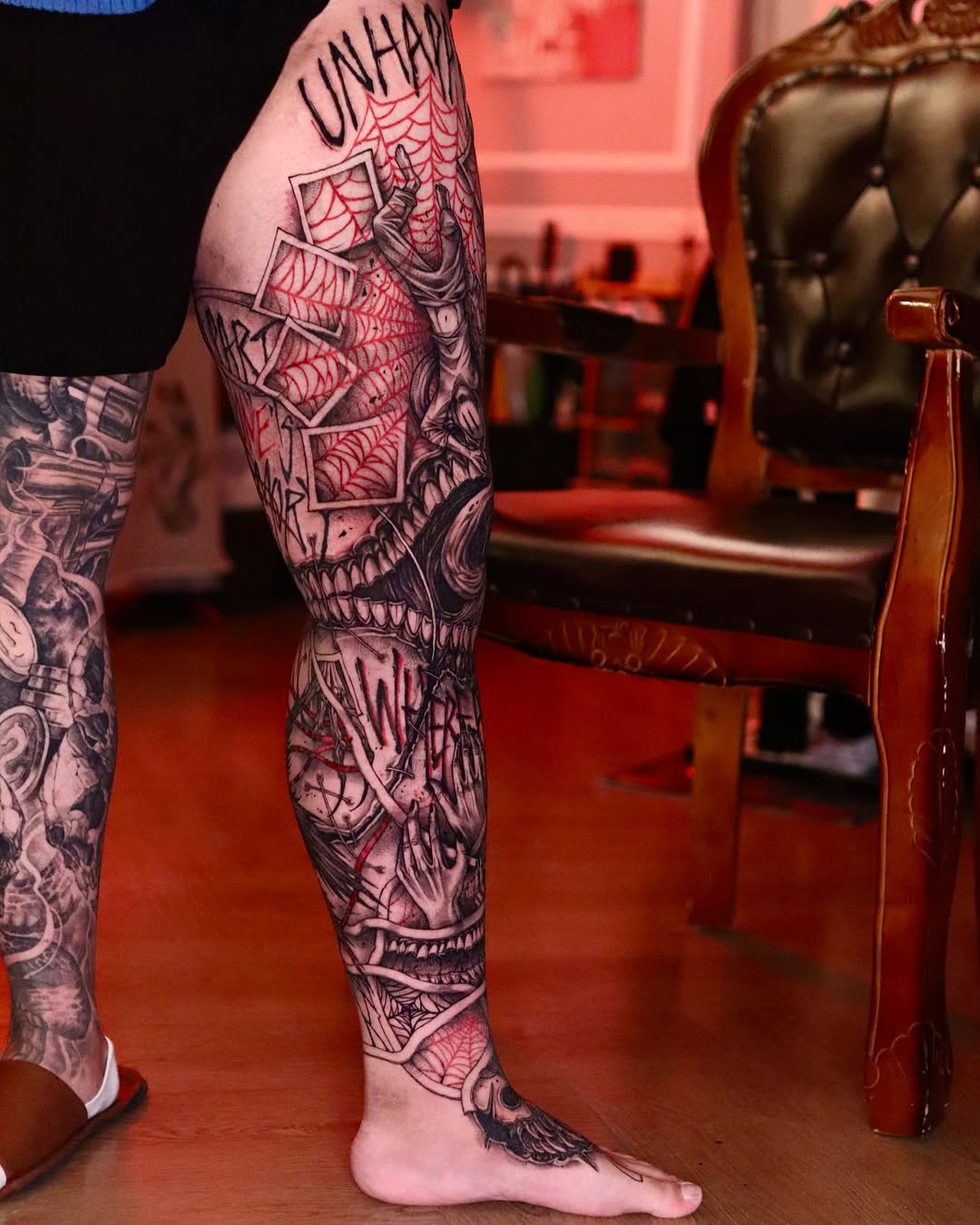 Tattoo by @tattooist_twoface — trash_polka, black_and_grey