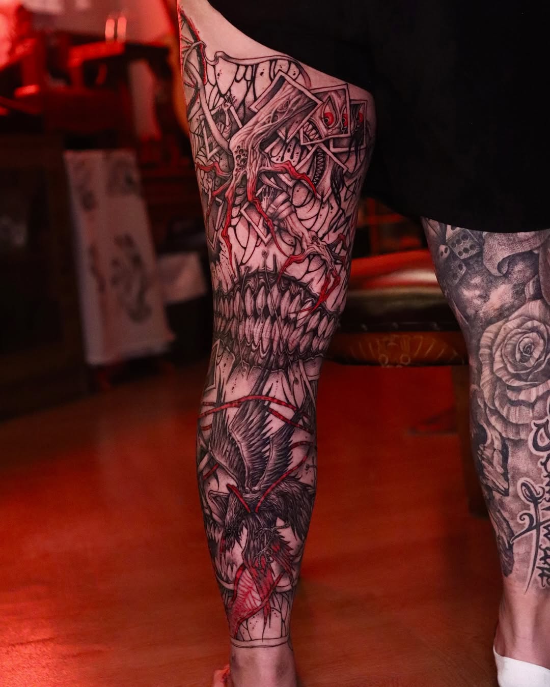 Tattoo by @tattooist_twoface — trash_polka, black_and_grey