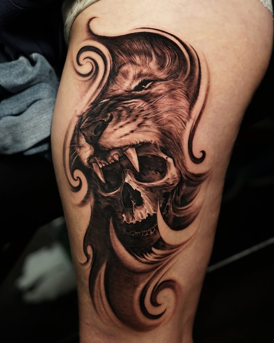 Tattoo by @jamesstrickland β realism, black_and_grey