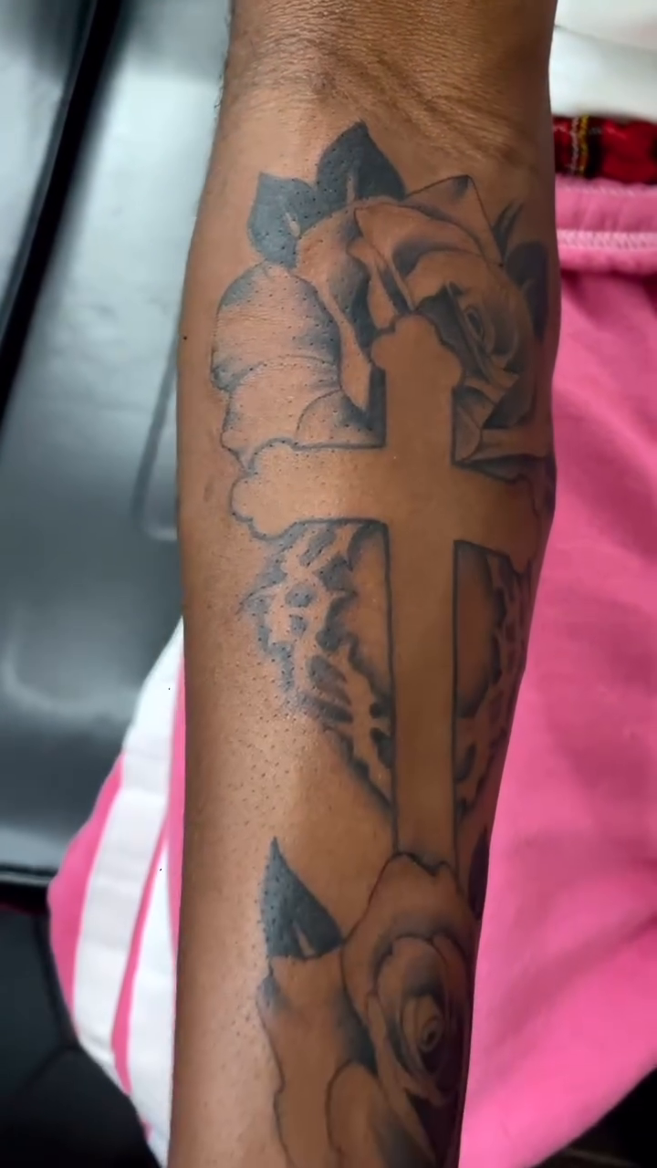 Tattoo by @rperkinstattoos — black_and_grey, realism