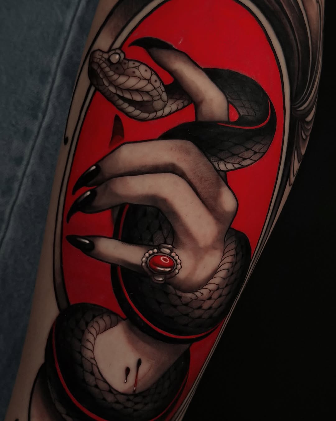 Tattoo by @cvaldestattoos — illustrative, dark_realism