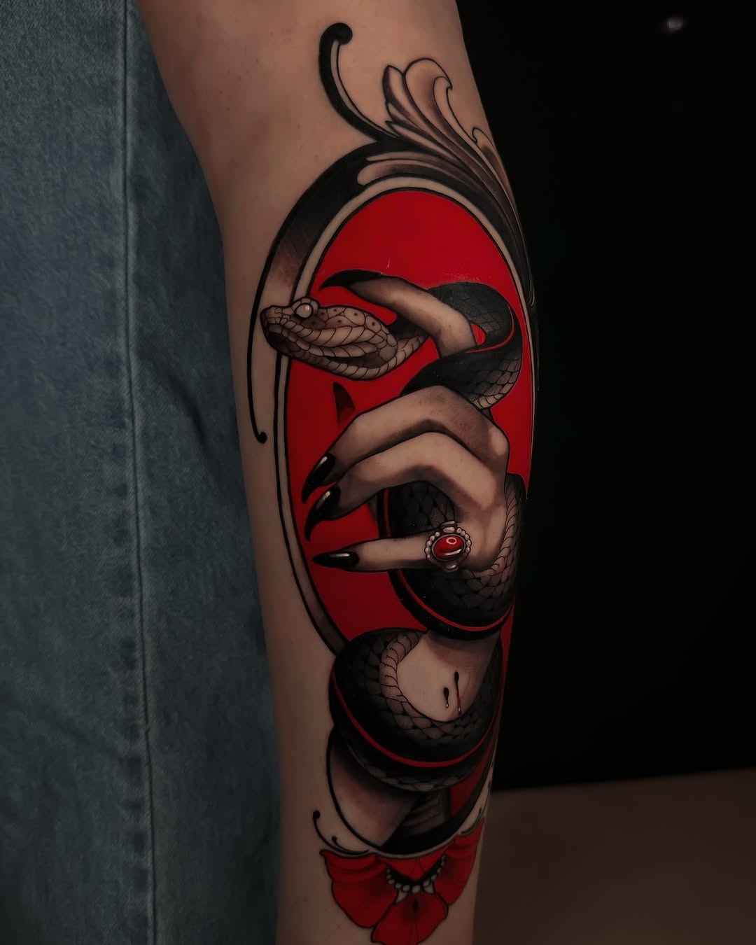 Tattoo by @cvaldestattoos — illustrative, dark_realism