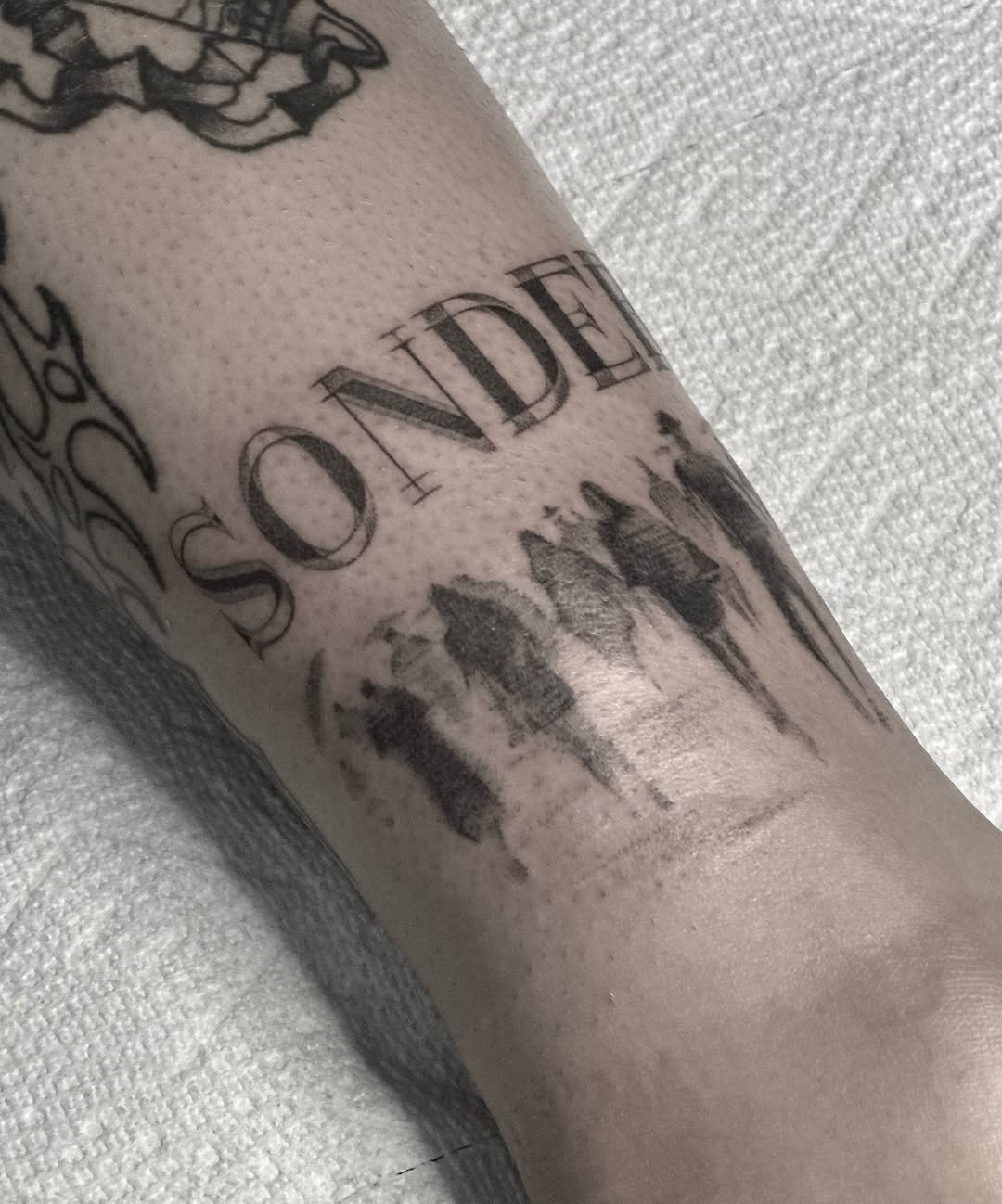 Tattoo by @cj.concepts — lettering_script, black_and_grey