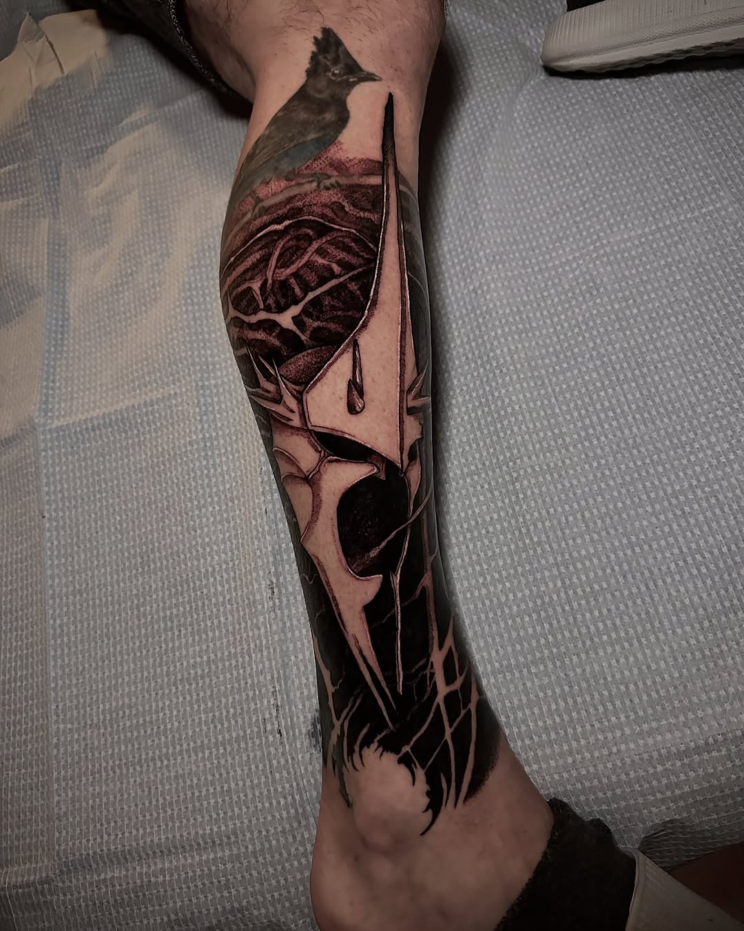 Tattoo by @pablomoreiratattoo — black_and_grey, dark_realism