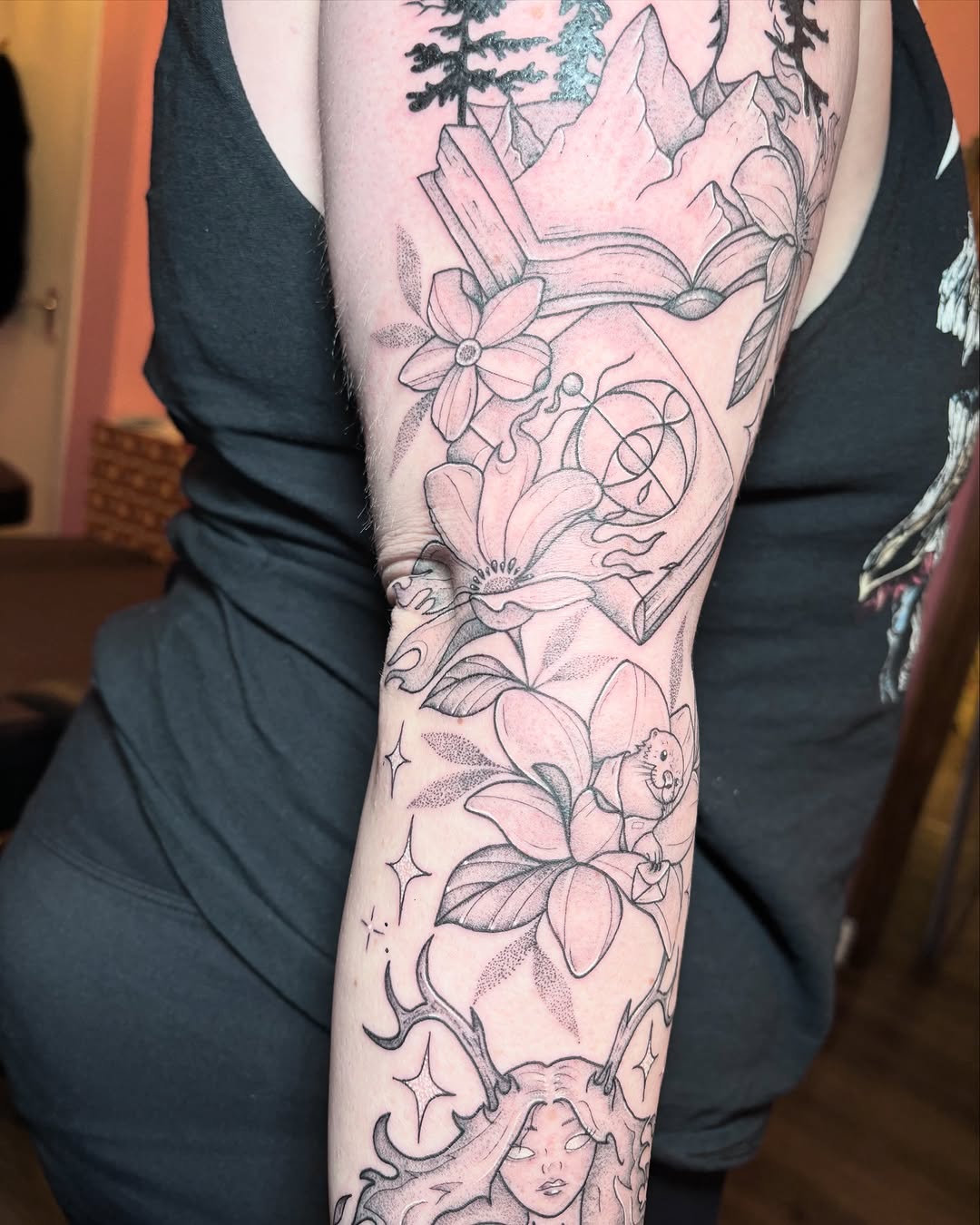 Tattoo by @charlotteannetattoos — dotwork