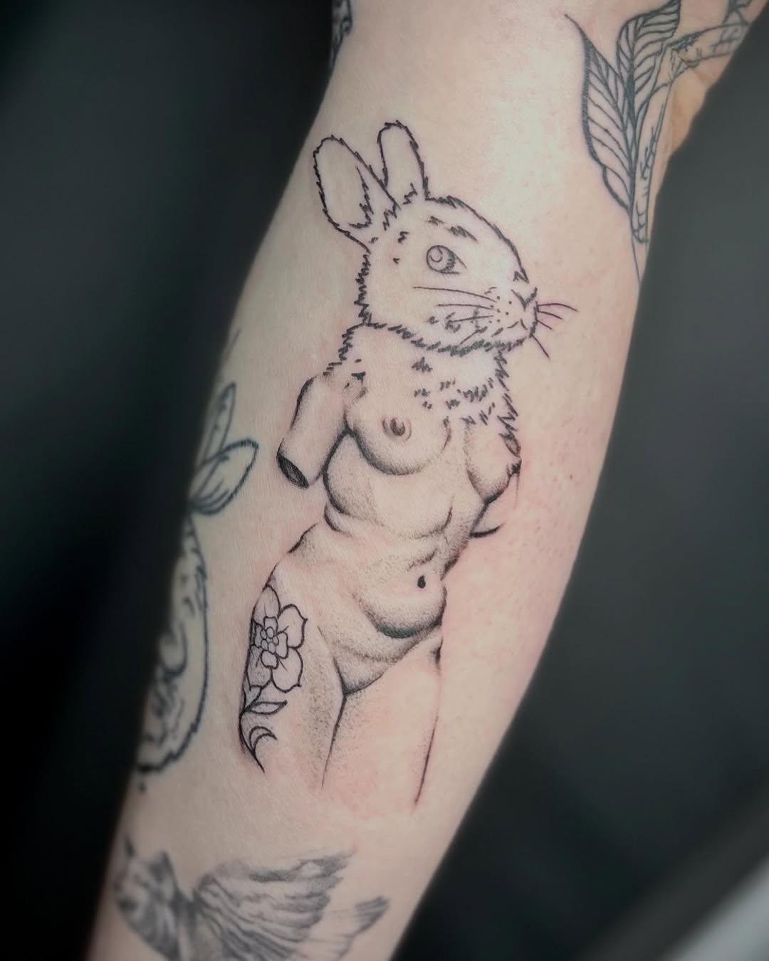 Tattoo by @imaginary_rubbish — fine_line, black_and_grey