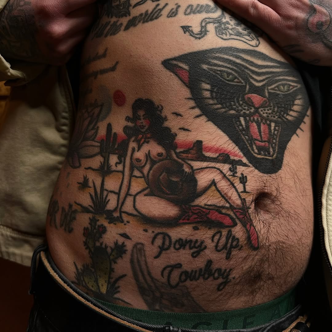 Tattoo by @lindseebeetattoo โ american_traditional, lettering_script