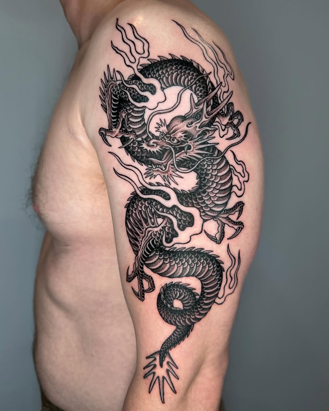 Tattoo by @jae_tatt — japanese_irezumi, black_and_grey