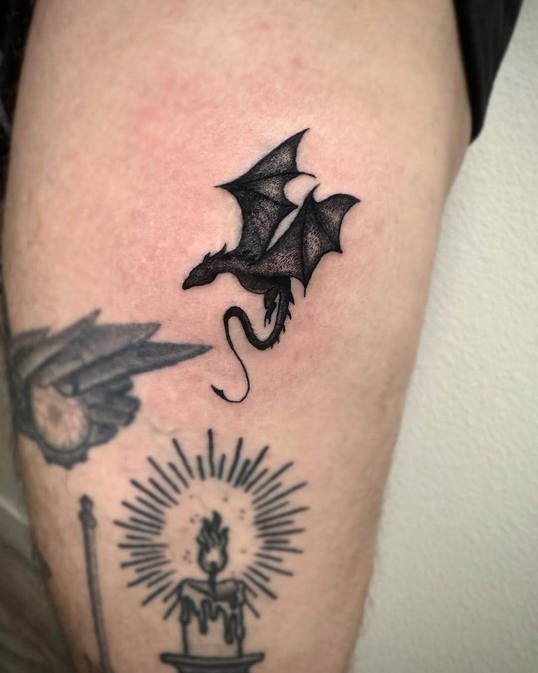 Tattoo by @rykerink — black_and_grey