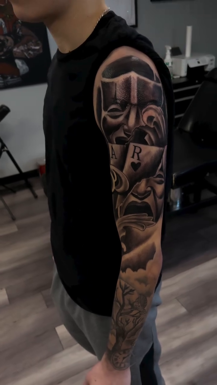 Tattoo by @ohiomike_ — black_and_grey, realism