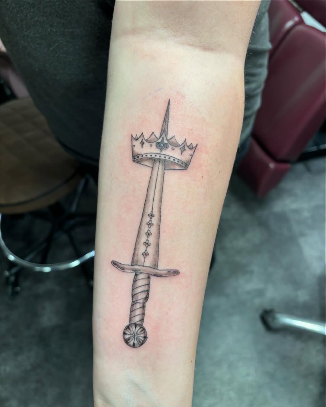 Tattoo by @inked_by_em — fine_line, black_and_grey