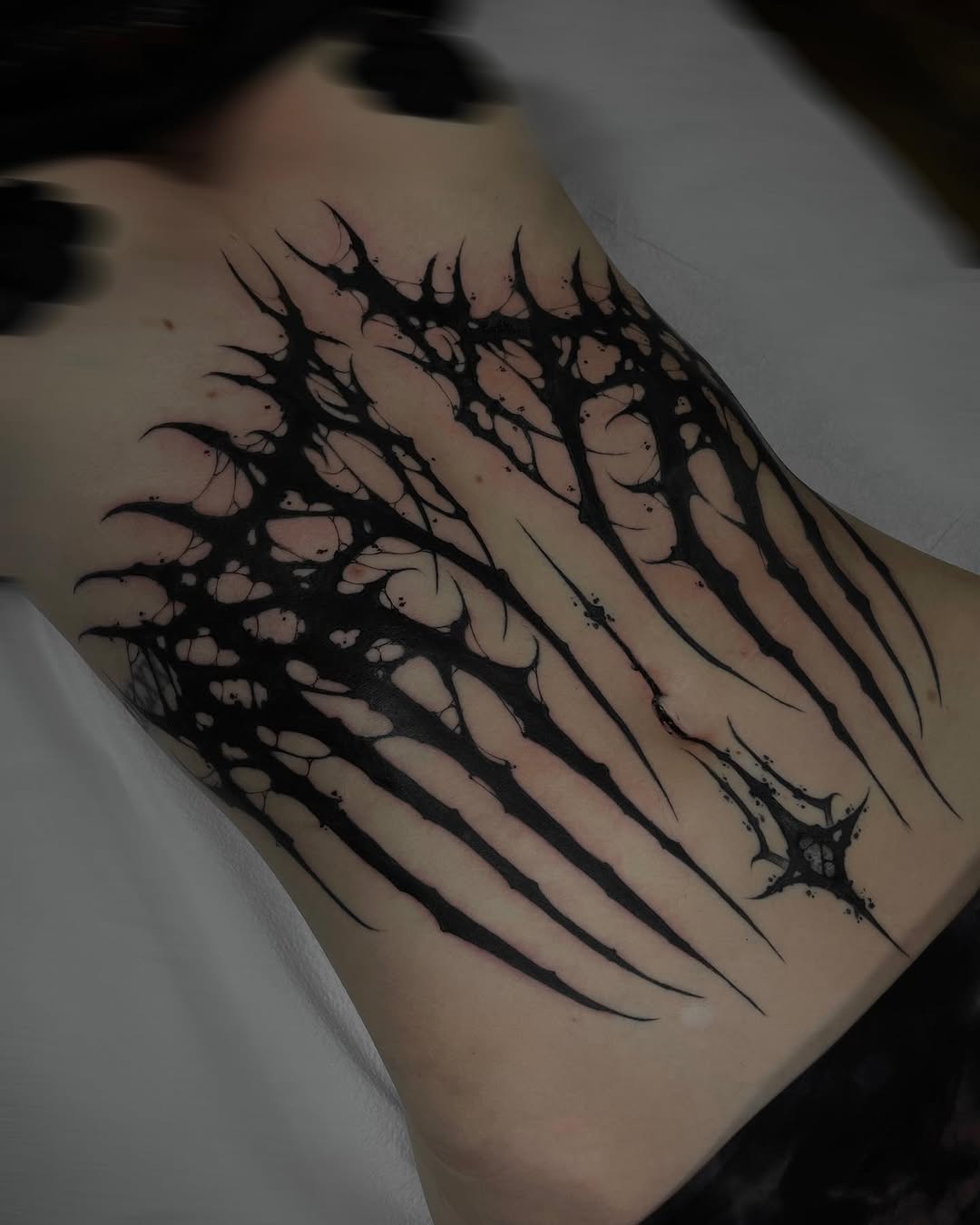Tattoo by @sofiarosetattoos — blackwork