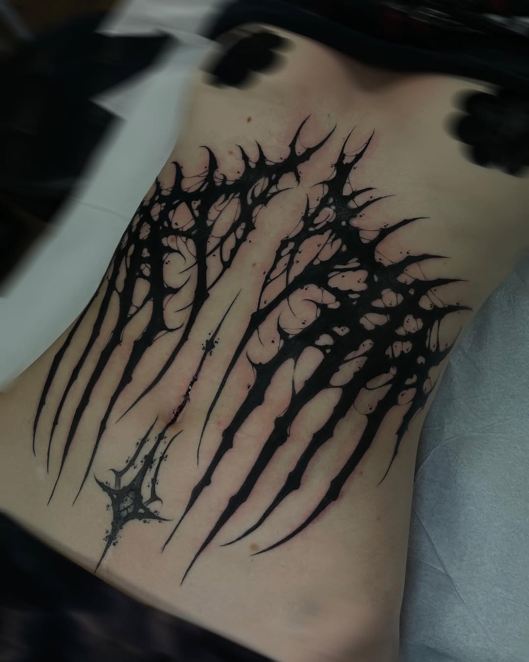 Tattoo by @sofiarosetattoos — blackwork