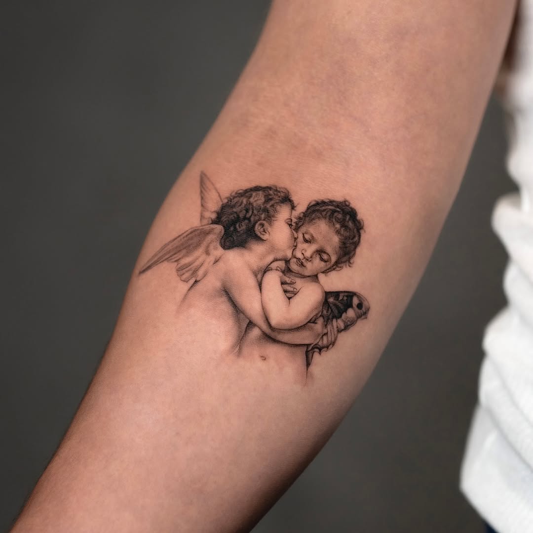 Tattoo by @valerytattoos — fine_line, black_and_grey