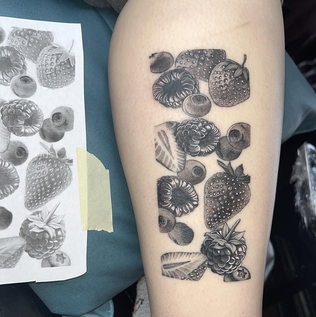 Tattoo by @kellidonegantattoos — realism, black_and_grey
