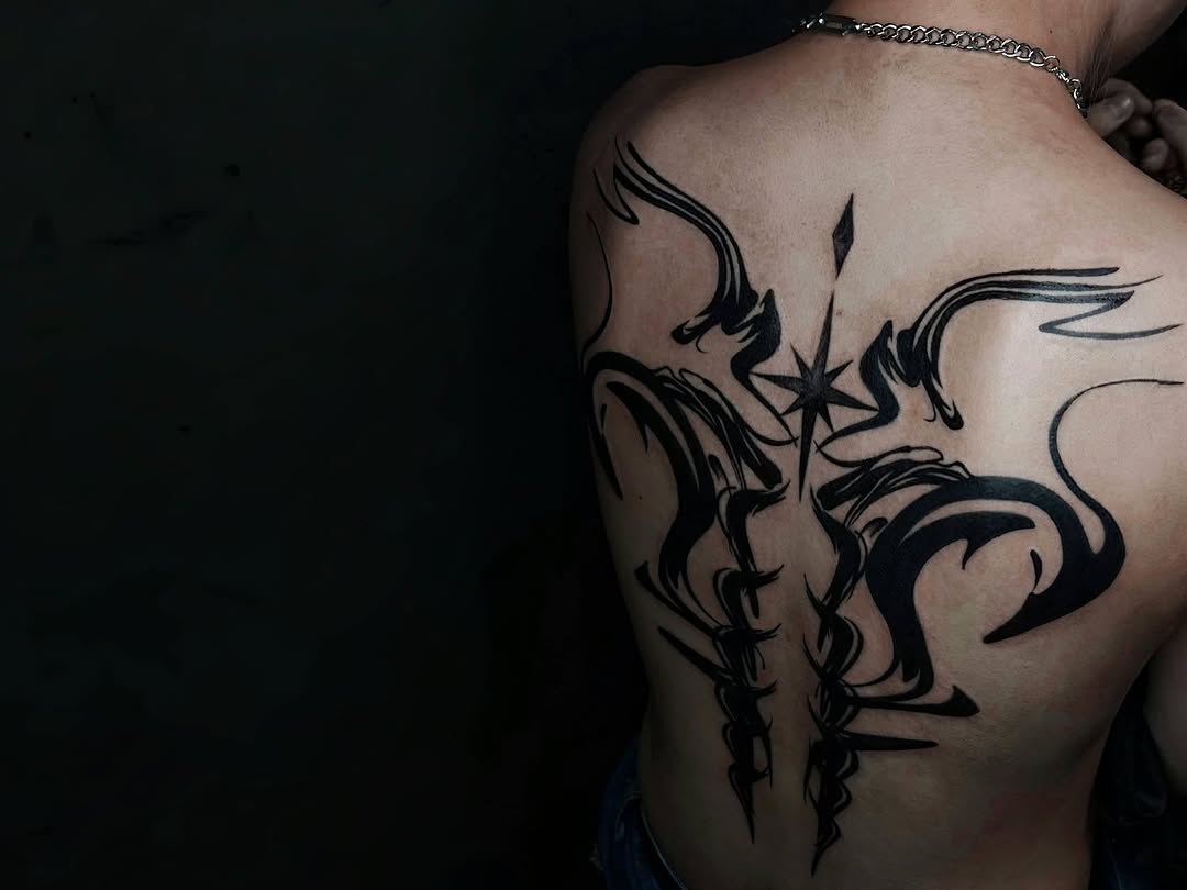 Tattoo by @gaoq.tattoo — blackwork