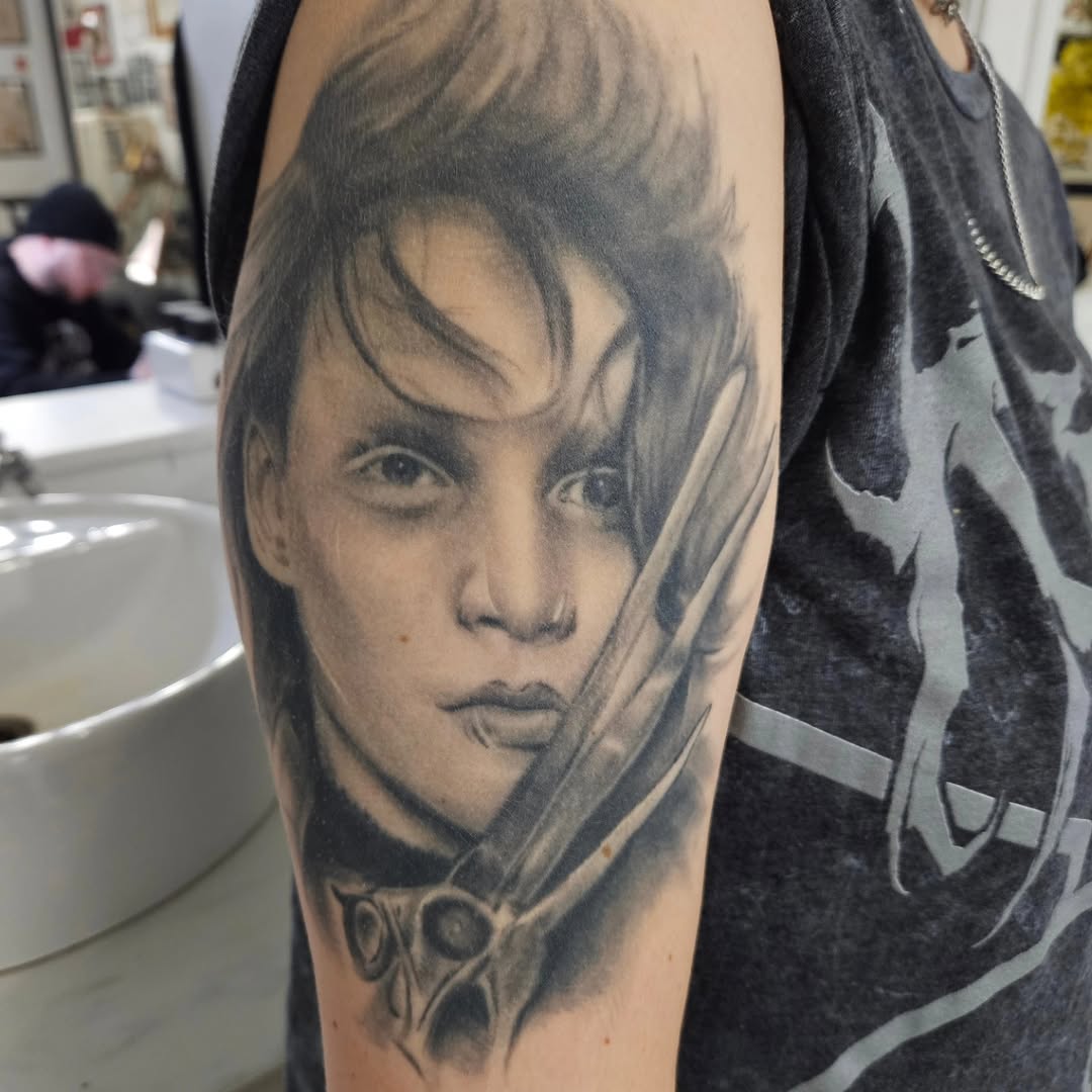 Tattoo by @davidnashart — realism, black_and_grey
