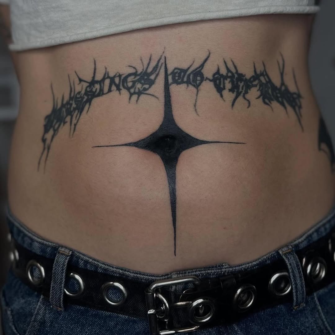 Tattoo by @good.boi.ink — blackwork, lettering_script