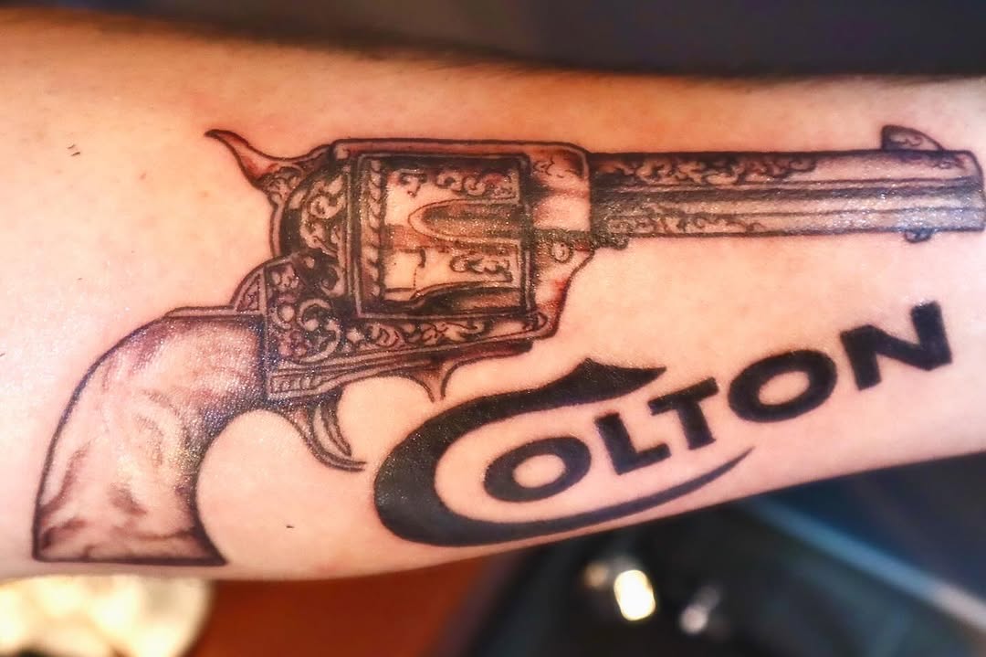 Tattoo by @james_sparkman_tattoos — black_and_grey, lettering_script