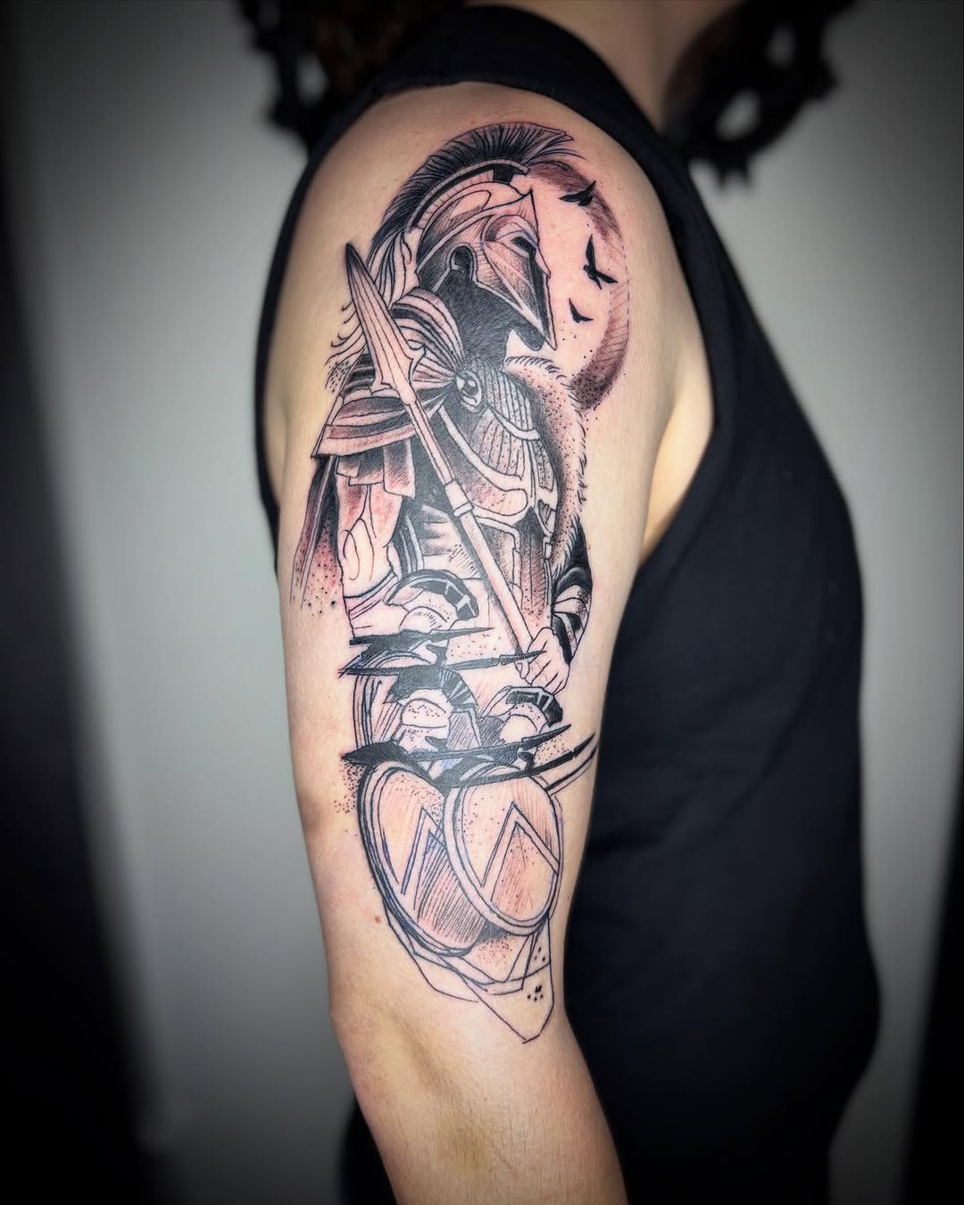Tattoo by @zhentats2 — black_and_grey, illustrative
