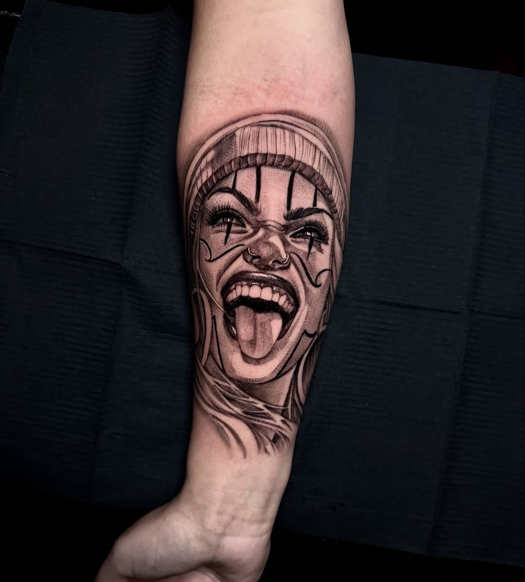 Tattoo by @tainotattoos โ chicano, black_and_grey