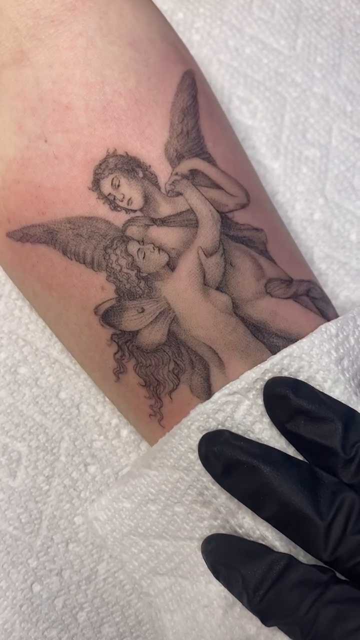 Tattoo by @rubytiiger β fine_line, black_and_grey