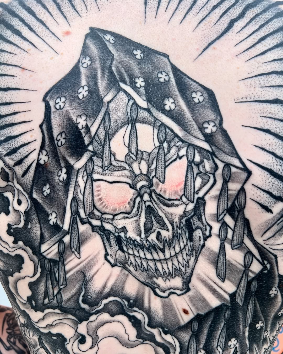 Tattoo by @owenmakesart — blackwork, dotwork