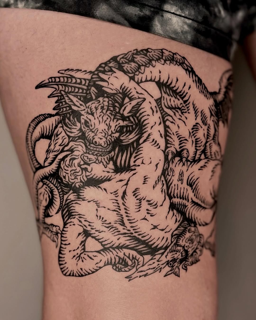 Tattoo by @wonny_wood โ blackwork, illustrative
