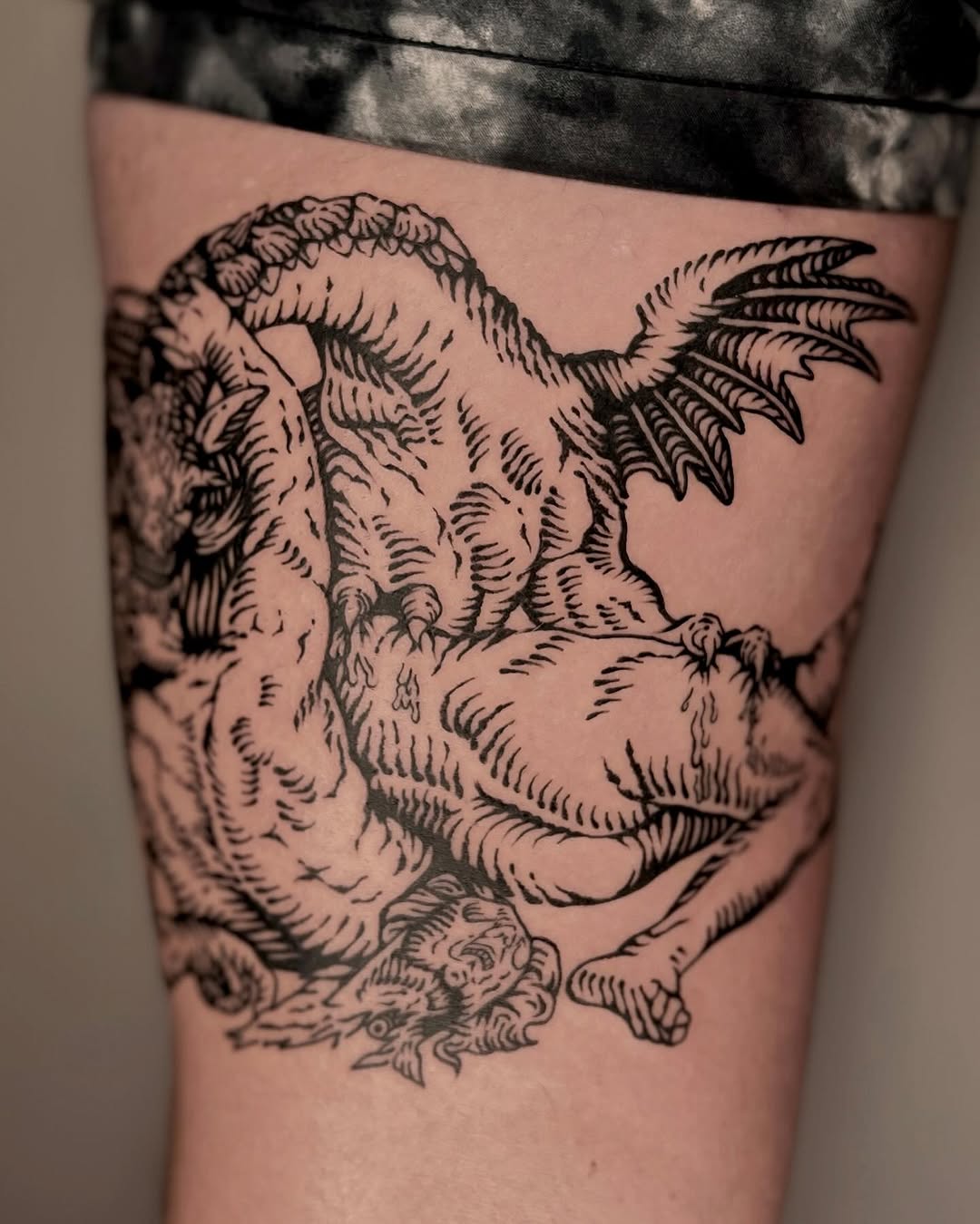 Tattoo by @wonny_wood โ illustrative, blackwork