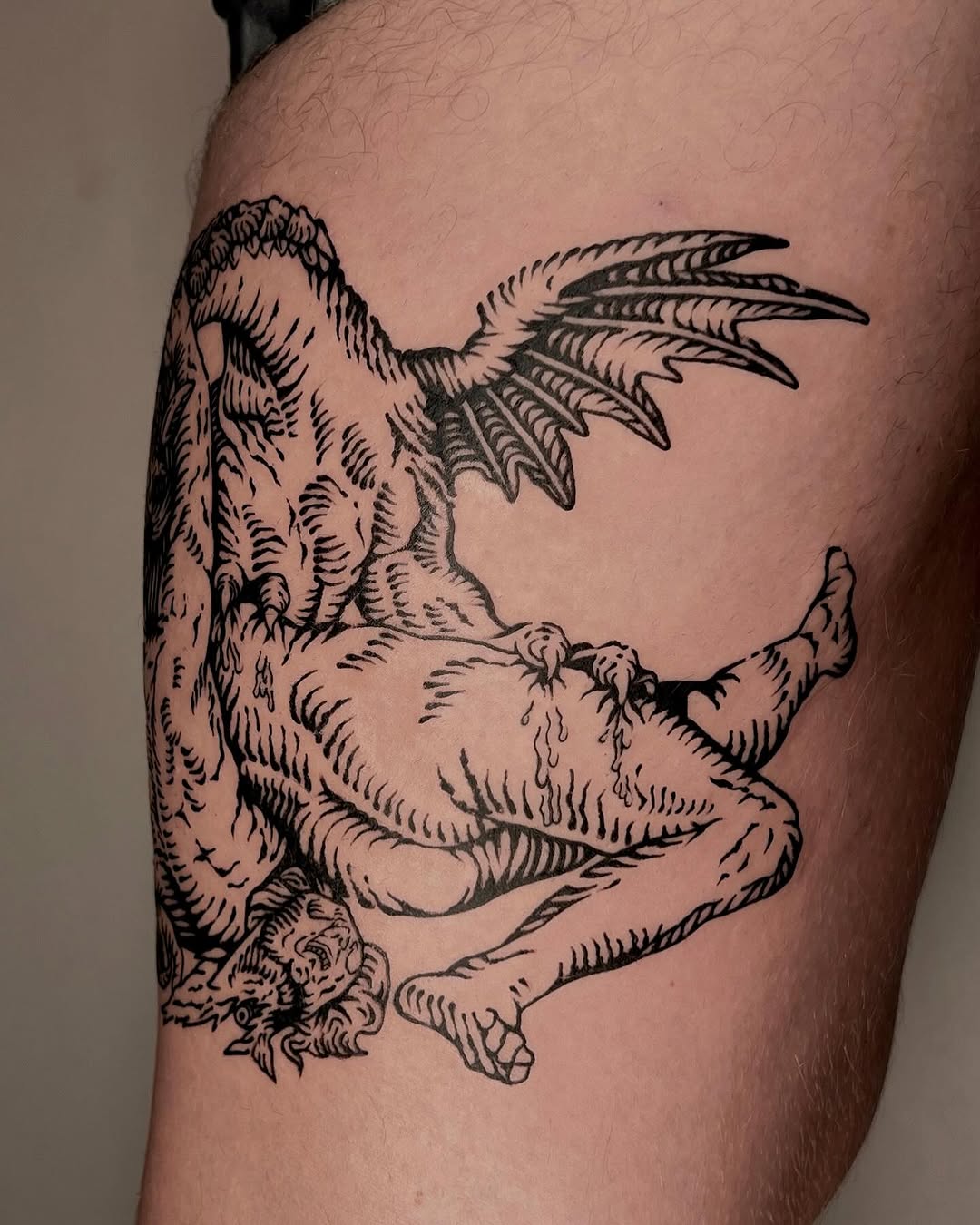 Tattoo by @wonny_wood โ illustrative, blackwork
