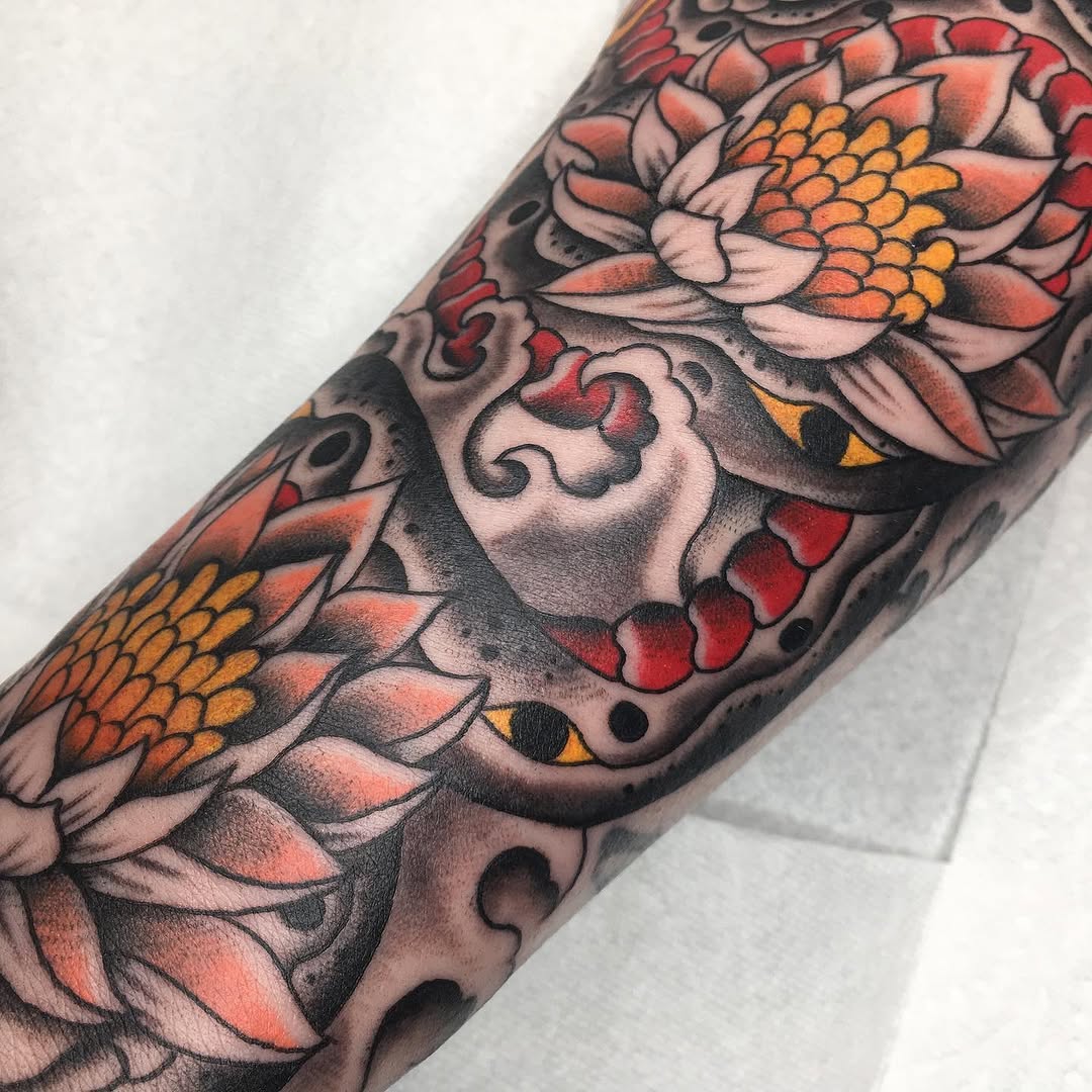 Tattoo by @marcpellantattoo — japanese_irezumi, neo_traditional