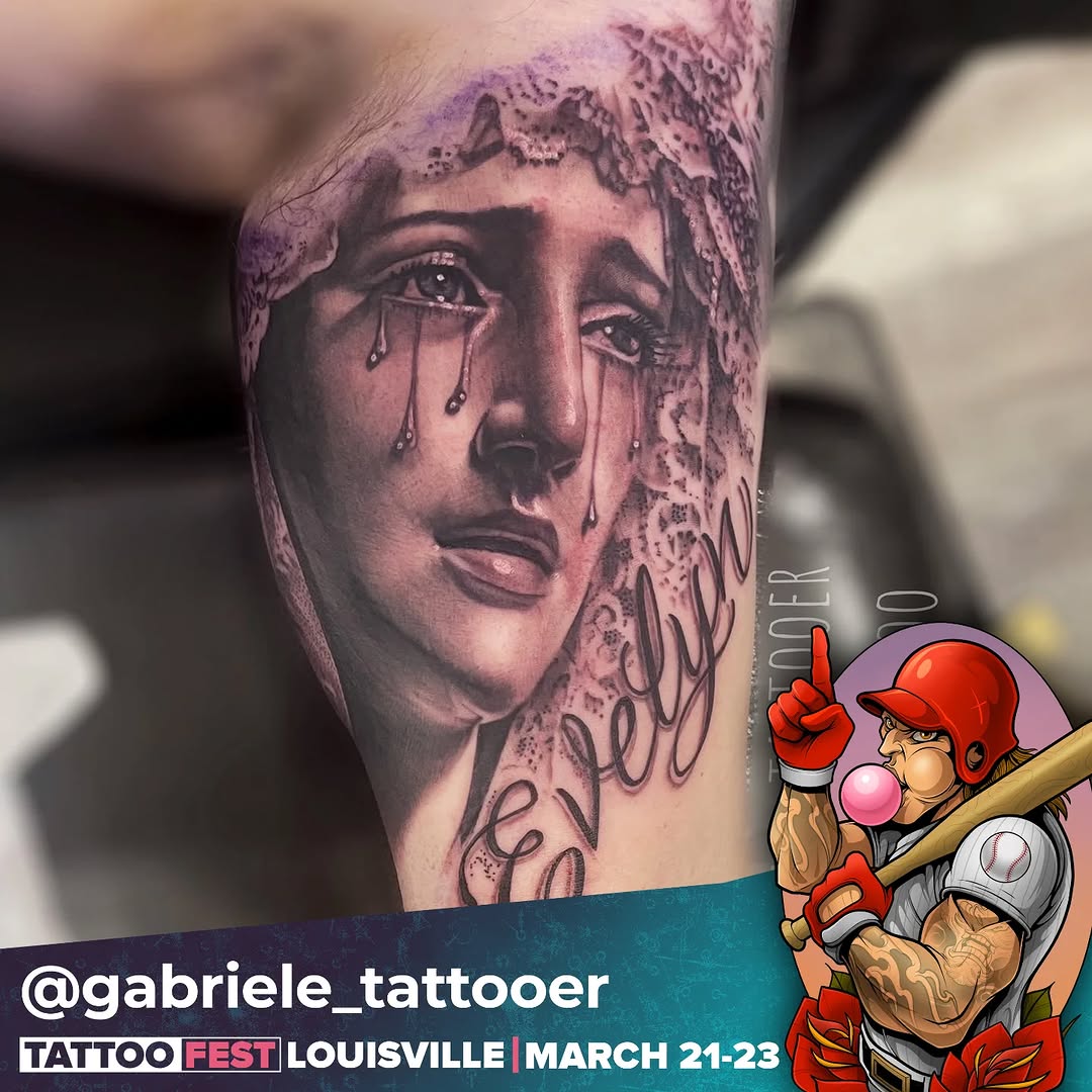 Tattoo by @gabriele_tattooer — realism, black_and_grey