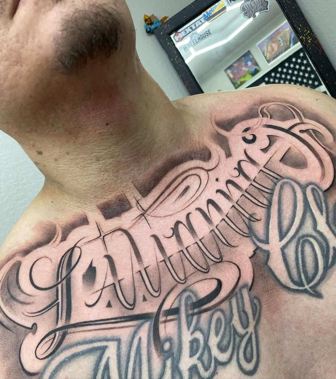 Tattoo by @eyesicktattooos — lettering_script, chicano