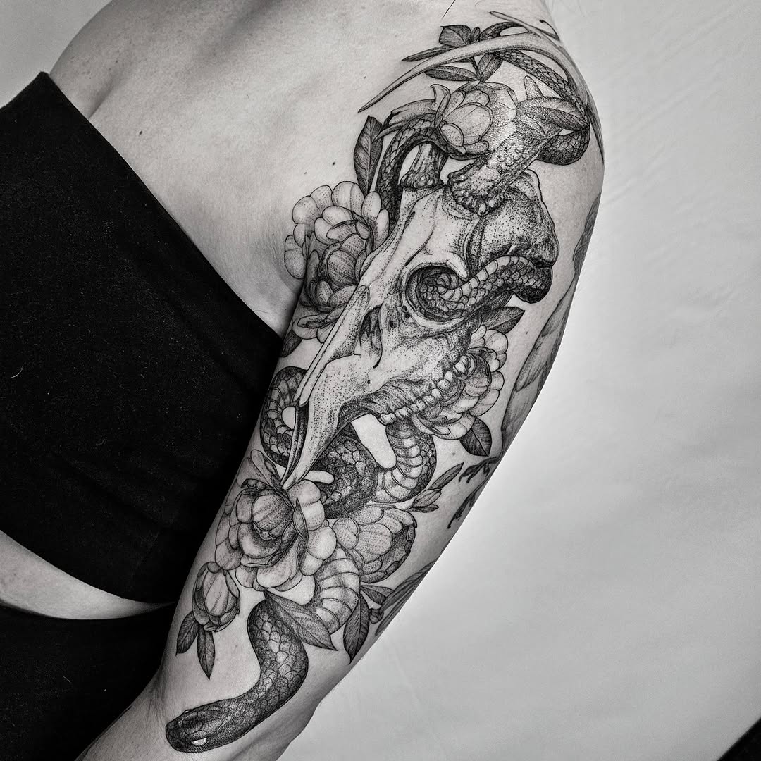 Tattoo by @matthew_barnett — blackwork, illustrative