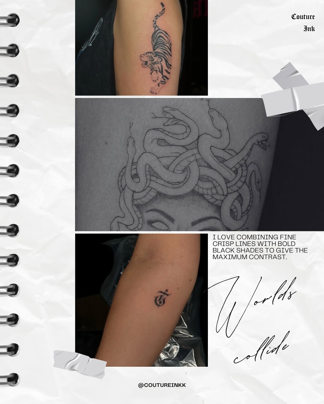 Tattoo by @coutureinkk — illustrative, black_and_grey