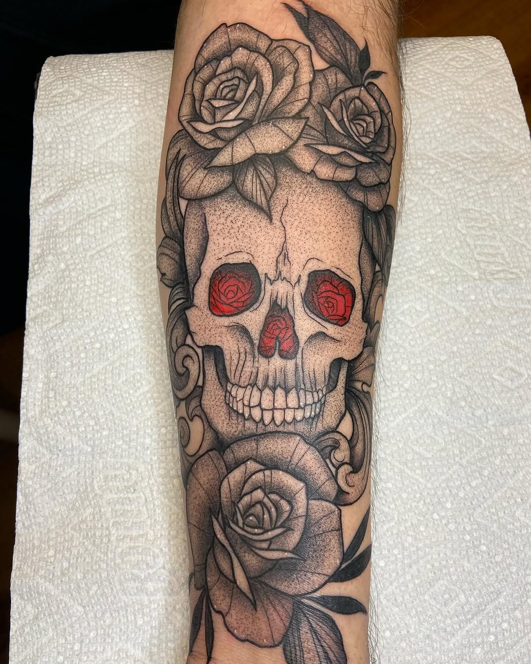 Tattoo by @the.ink.vvitch — black_and_grey, dotwork