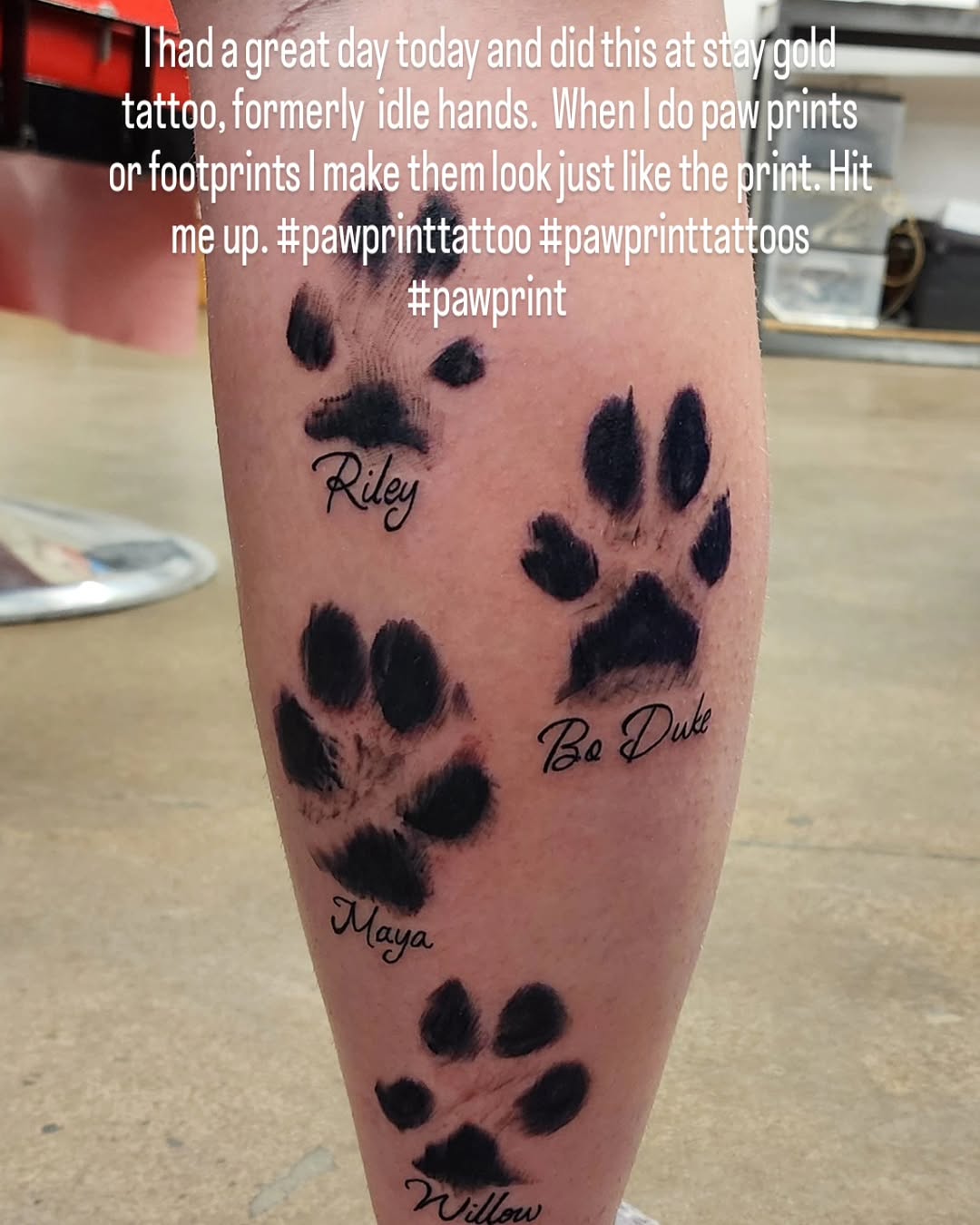 Tattoo by @thedevilspaintbrush_ — illustrative, lettering_script