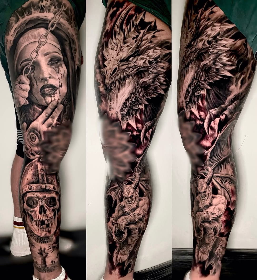 Tattoo by @tommyyu852 — realism, dark_realism