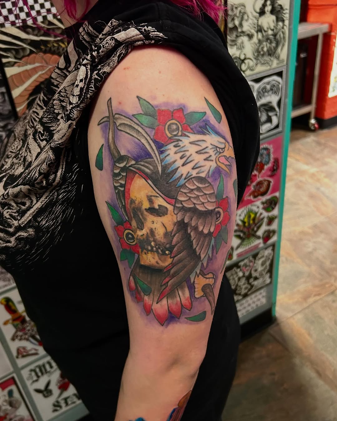 Tattoo by @inkbybray — american_traditional, black_and_grey